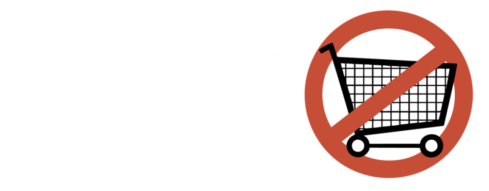 Älä osta mitään päivän logo.