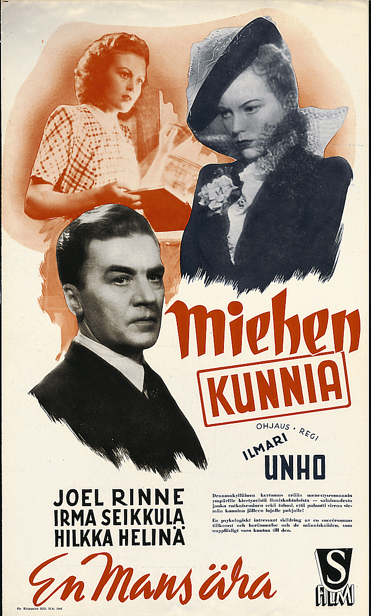 Miehen kunnia -elukuvan mainosjuliste.